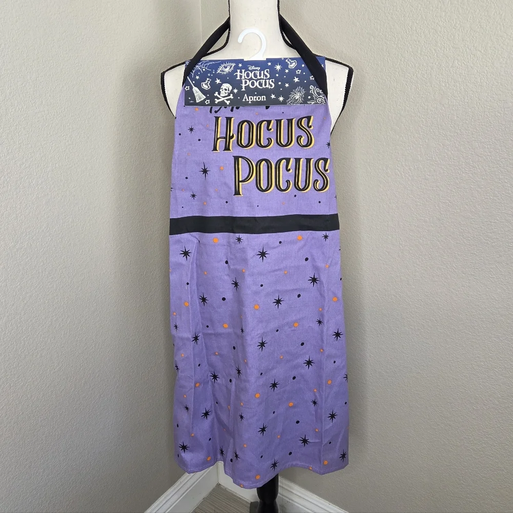 Disney Hocus Pocus Purple Halloween Witch Kitchen Apron
